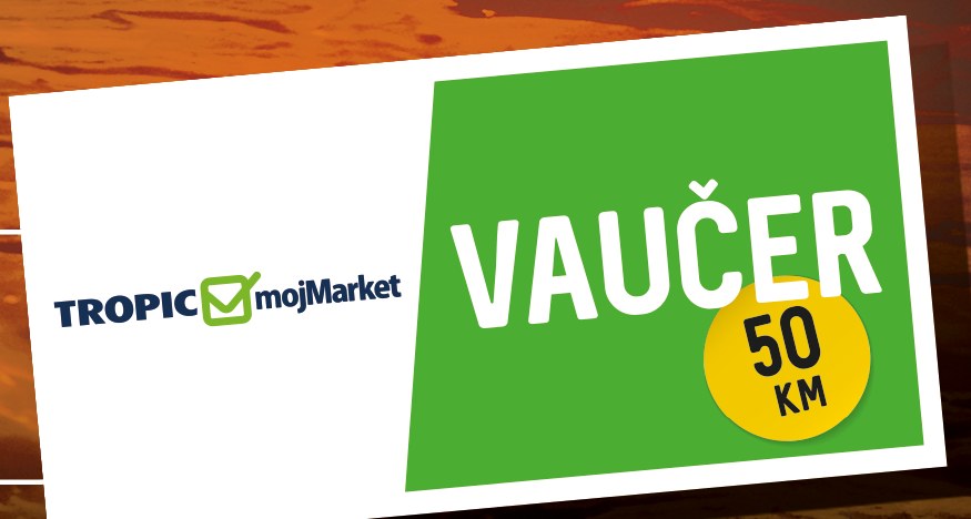 Tropic vaučer u vrijednosti 50 KM